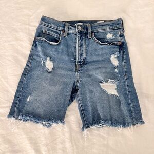 Distressed Denim Shorts